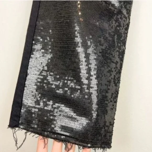 Express Straight Ankle Front High Waisted Ripped Jeans - Picture 6 of 13